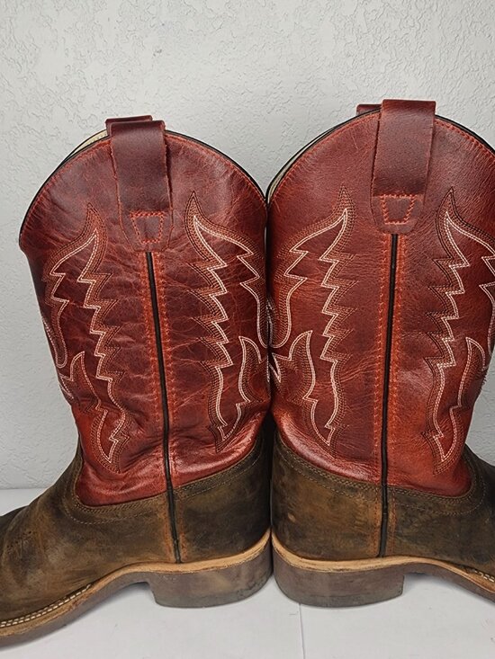 Cody James Boys 6.0 D Red Brown Boots Western Cowboy Country Leather Classic main image 11